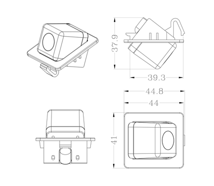 Mini car backup camera for 10-13 Toyota Prado
